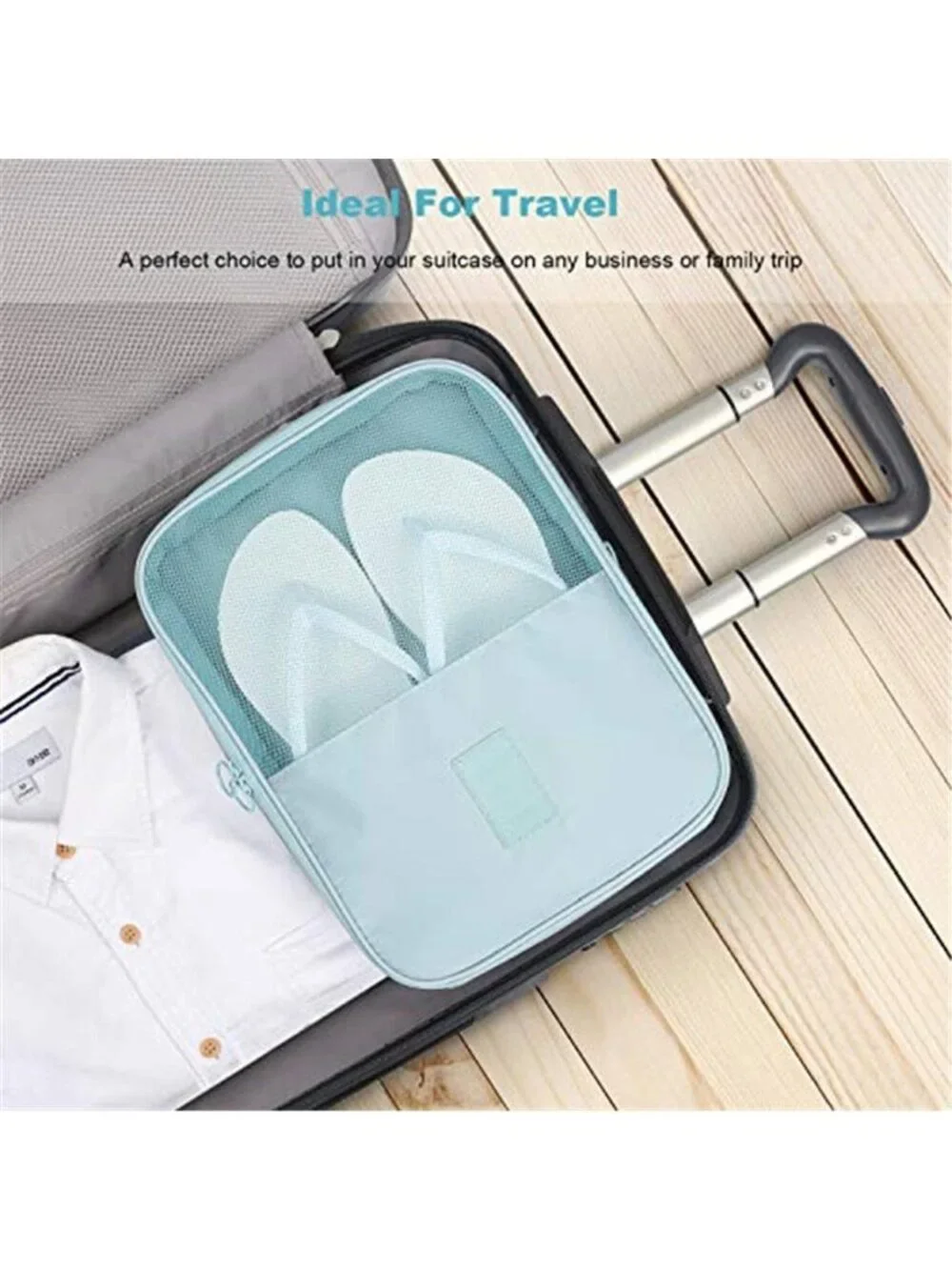Travel Shoe Organizer Bag 3 Pair Storage Packing Cube Waterproof Luggage Pouch